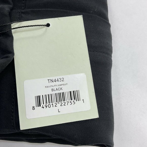 Pam & Gela Jumpsuit Women Size L Black F20 Utility Jumpsuit Long Sleeve Nwt $325 - Picture 5 of 12